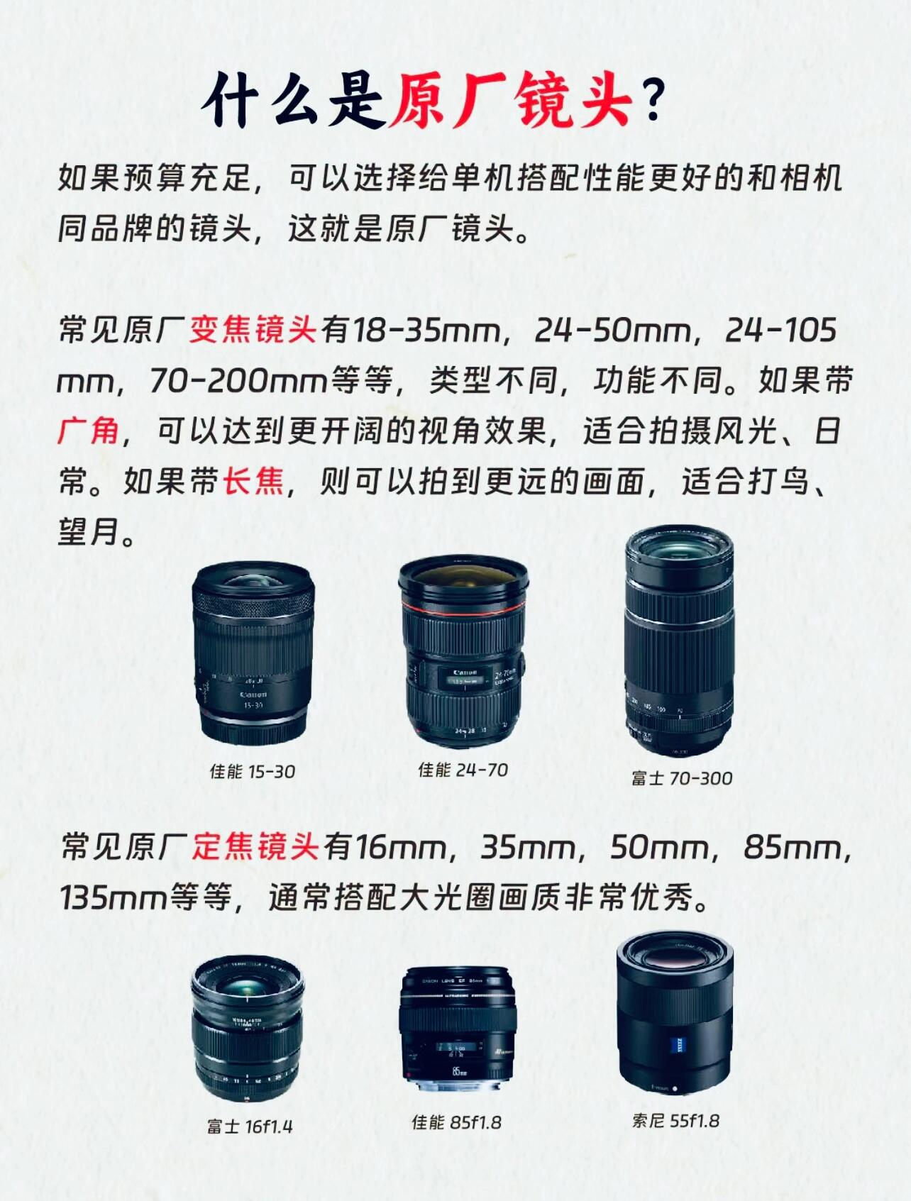 📷镜头的科普大全，学会了都是老司机啦！！！ 第 2 张参考图