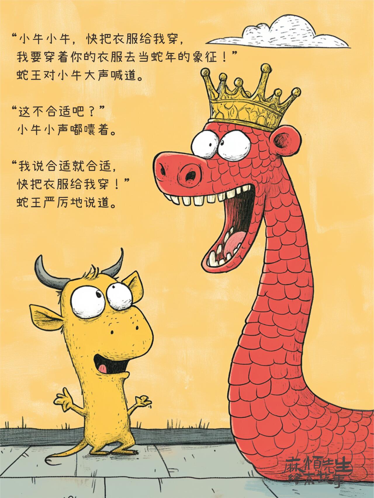 绘本故事101｜蛇王的新衣【蛇年绘本】 第 11 张参考图