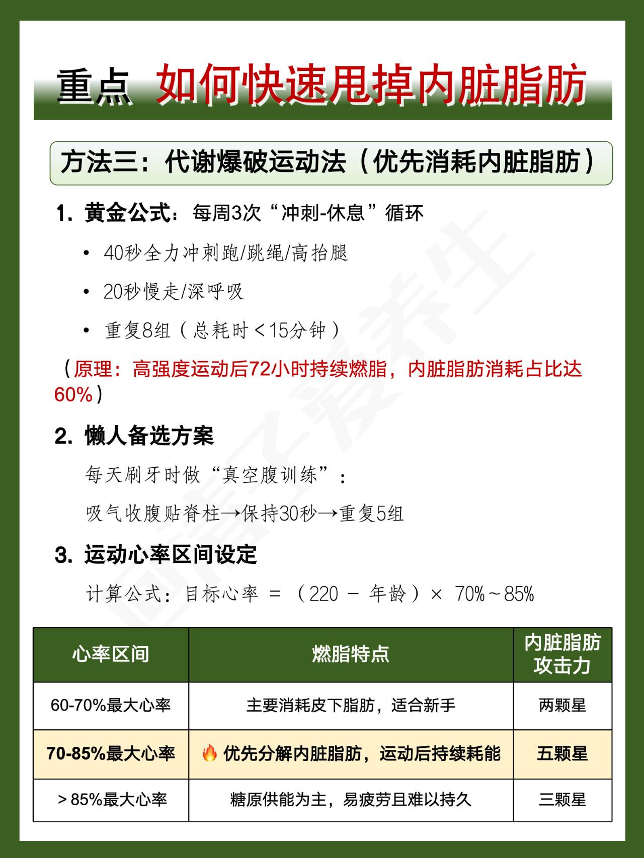 【科普】👍4种方法减掉大肚子内脏脂肪！ 第 6 张参考图